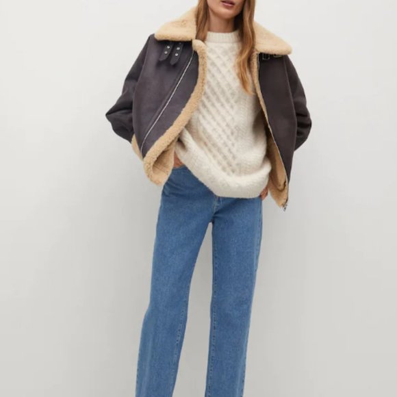 Oversize faux Shearling jacket - Picture 3 of 6